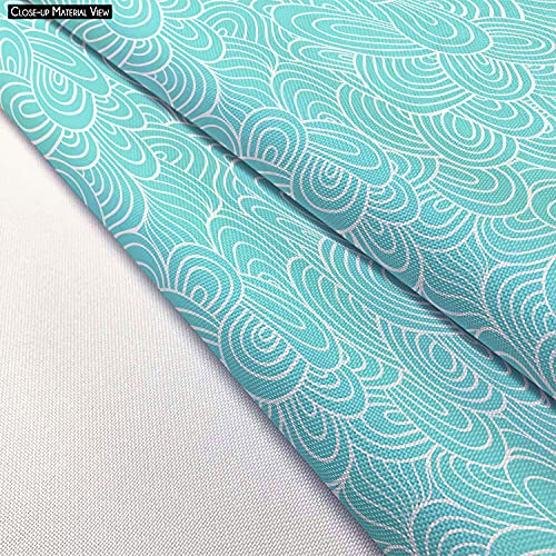 Image of ArtzFolio Hand-Drawn Waves D2 | Pouch Wrist Potli Bag | Bag for Weddings & Casual Parties