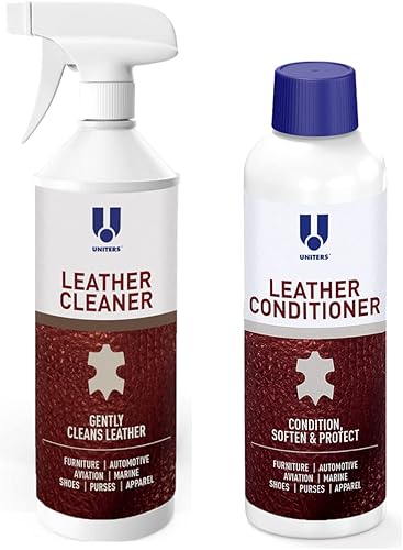 UNITERS Paquete de crema de espuma para limpiador y acondicionador de cuero, para uso de muebles de cuero, interior de automóviles, ropa, botas,