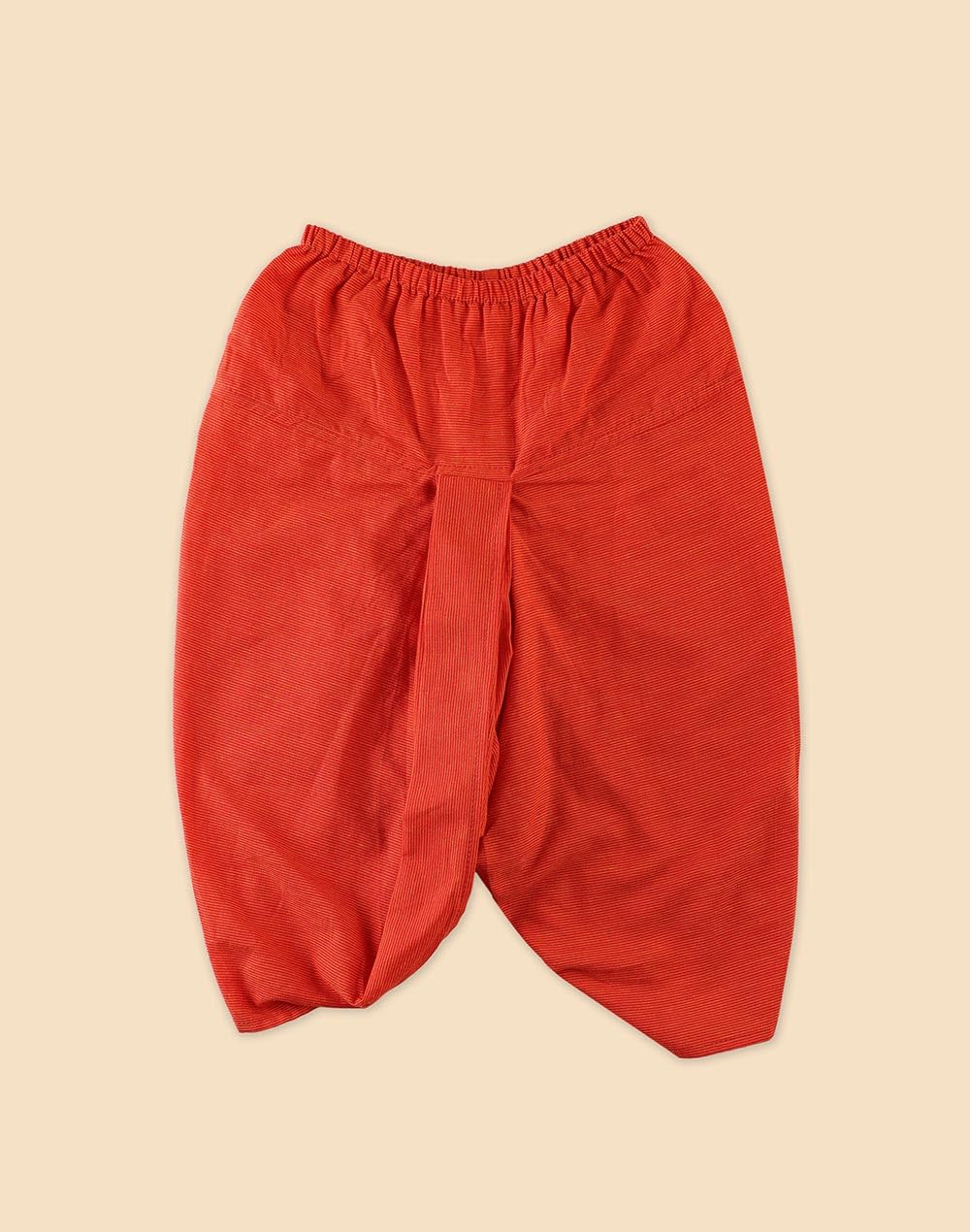 Fabindia Set di 2 dhoti in cotone giallo stampato