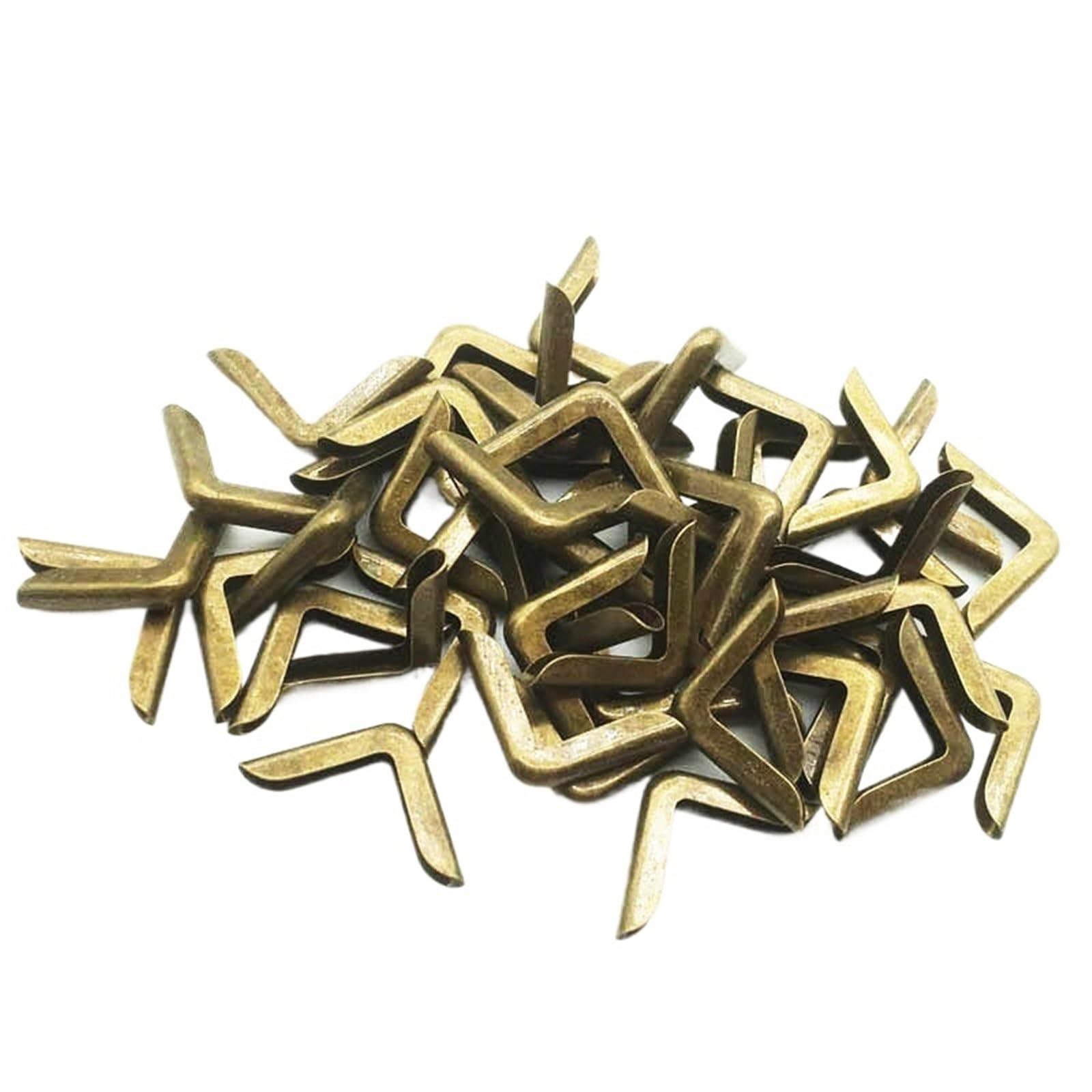Metalowe narożniki do scrapbookingu, metalowe ochraniacze narożników książki brąz 14 x 14 x 2 mm opakowanie 100 szt