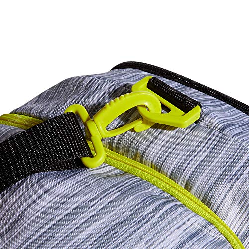 adidas Defender 4 Medium Duffel Bag, Looper White/Black/Acid Yellow