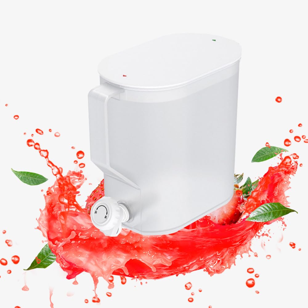 1 Gallon Beverage Dispenser with Storage Base,Fridge Beverage Drink Dispenser with Leak-proof Spigot,Beverage Dispenser Jug for Party Drink, Juice, Iced Tea, Lemonade, Cold Brew (3L)