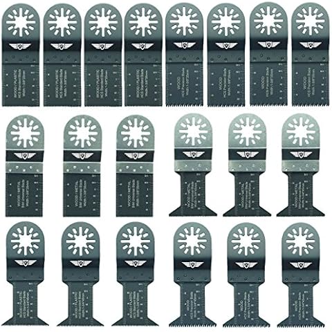 20 x TopsTools UNK20 OMT Mix Blades for Bosch Fein MultiMaster (Non-StarLock) Makita Milwaukee Genesis Chicago Craftsmen Nextec Rockwell Ryobi Hitachi Multi Tool Accessories Cover