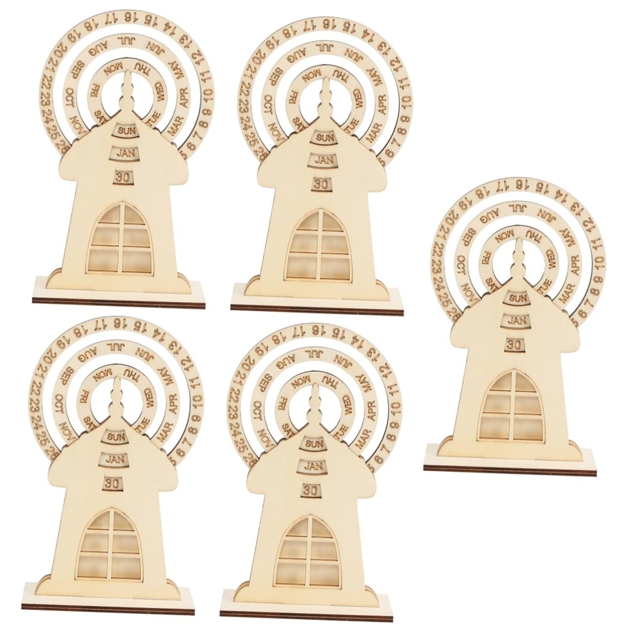 SEWACC 5Pcs Noria Calendario De Cuenta Regresiva De 100 Días Calendario De Mesa Decoración De Casa De Escritorio La Decoración De La Oficina 3D Rompecabezas De