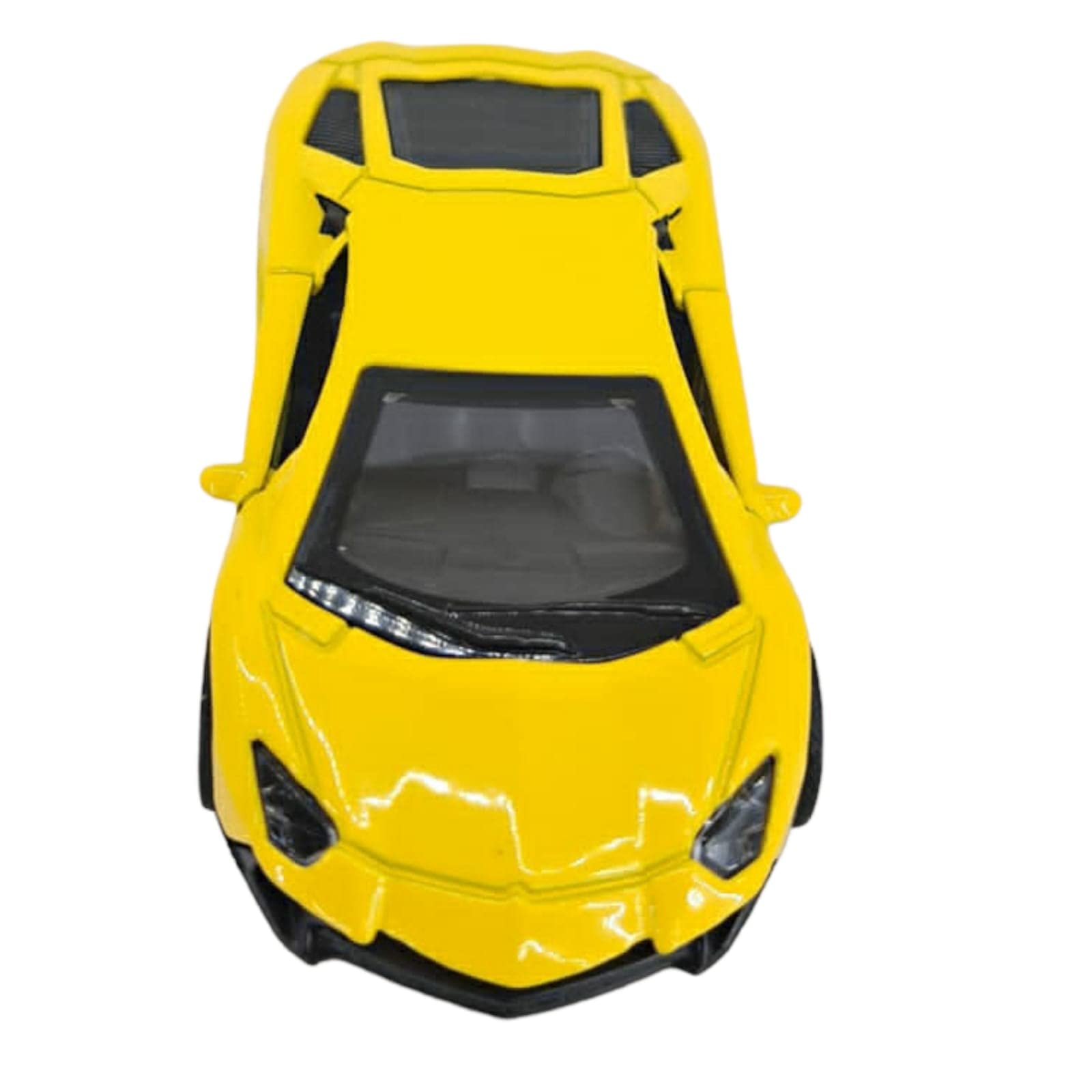 JNiL Kid Model World Die Cast Model Car Hot Metal Car Withdoors And Pull Back Function | Speed Racing Car Sports Car | Sportz Racing Car (Yellow)