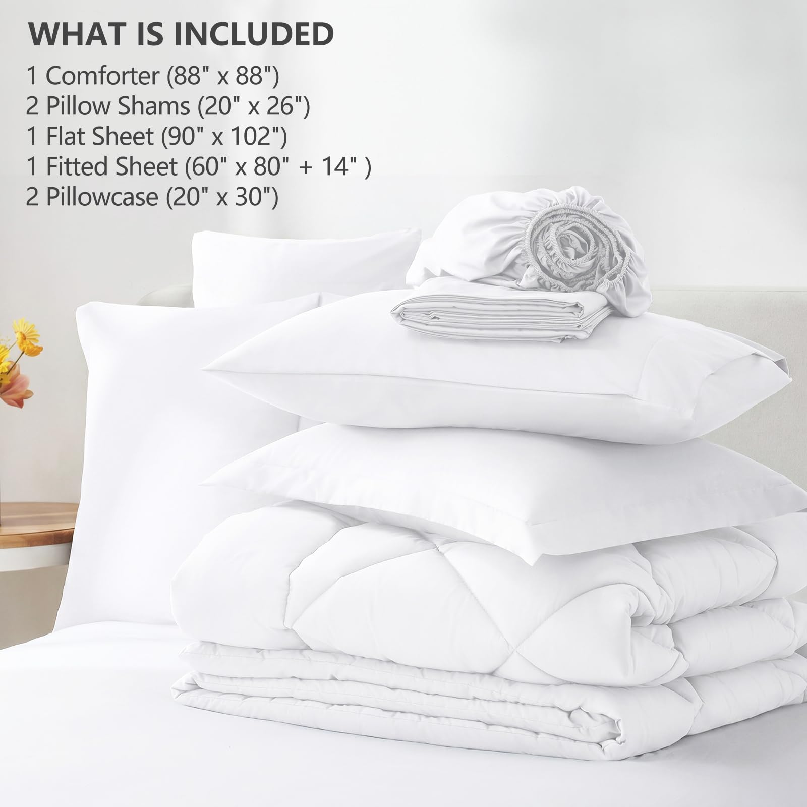 Amazon｜CozyLux クイーンサイズ掛け布団セット ホワイト - 寝袋