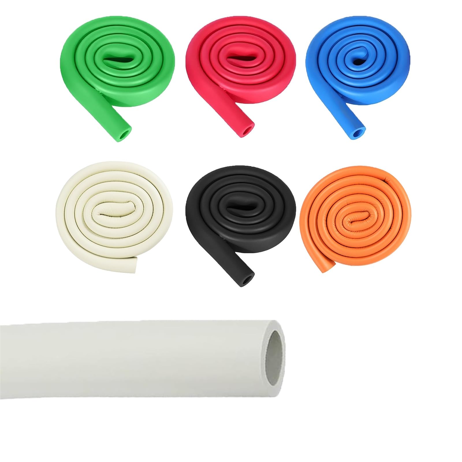 Polyethylene Hollow Tube Covers Foam Tube 2.0 m Pipe Insulation, ID 18/22/25/28/32 mm Flexible Insulation Elasticity Tubing for Fitness Tools,Guitar
