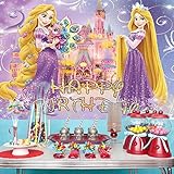 ALIDEAL Tangled Backdrop Banner Movie Photography Rapunzel Princess Background Island Castle Party Supplies Background