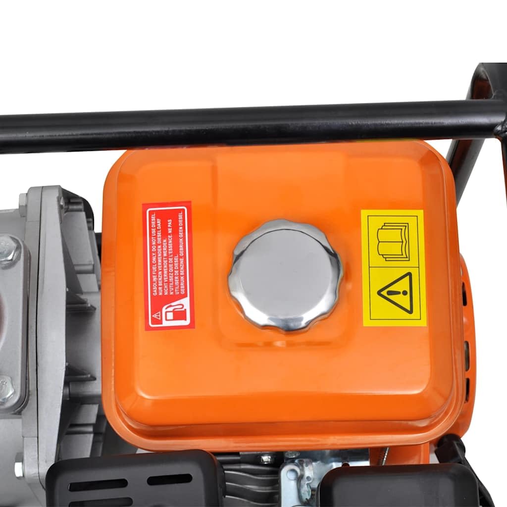 vidaXL Bomba para Sacar Agua con Motor de Gasolina 4800 W Metal Naranja Negro
