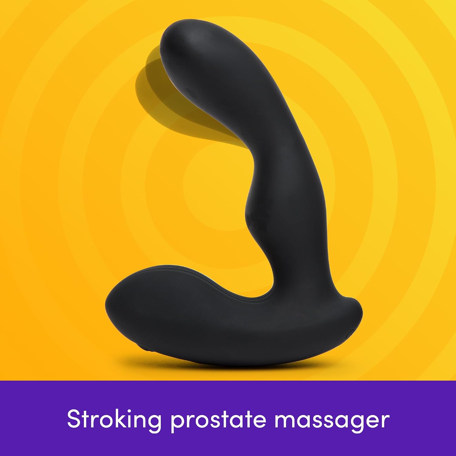 Lovehoney P-Stroke Remote Control Prostate Massager | Silicone Vibrating & Stroking Sex Toys for Men | 10 Mode Butt Plug | Curved Anal Vibrator Dildo | Waterproof & Rechargeable Adult Toys for Couples