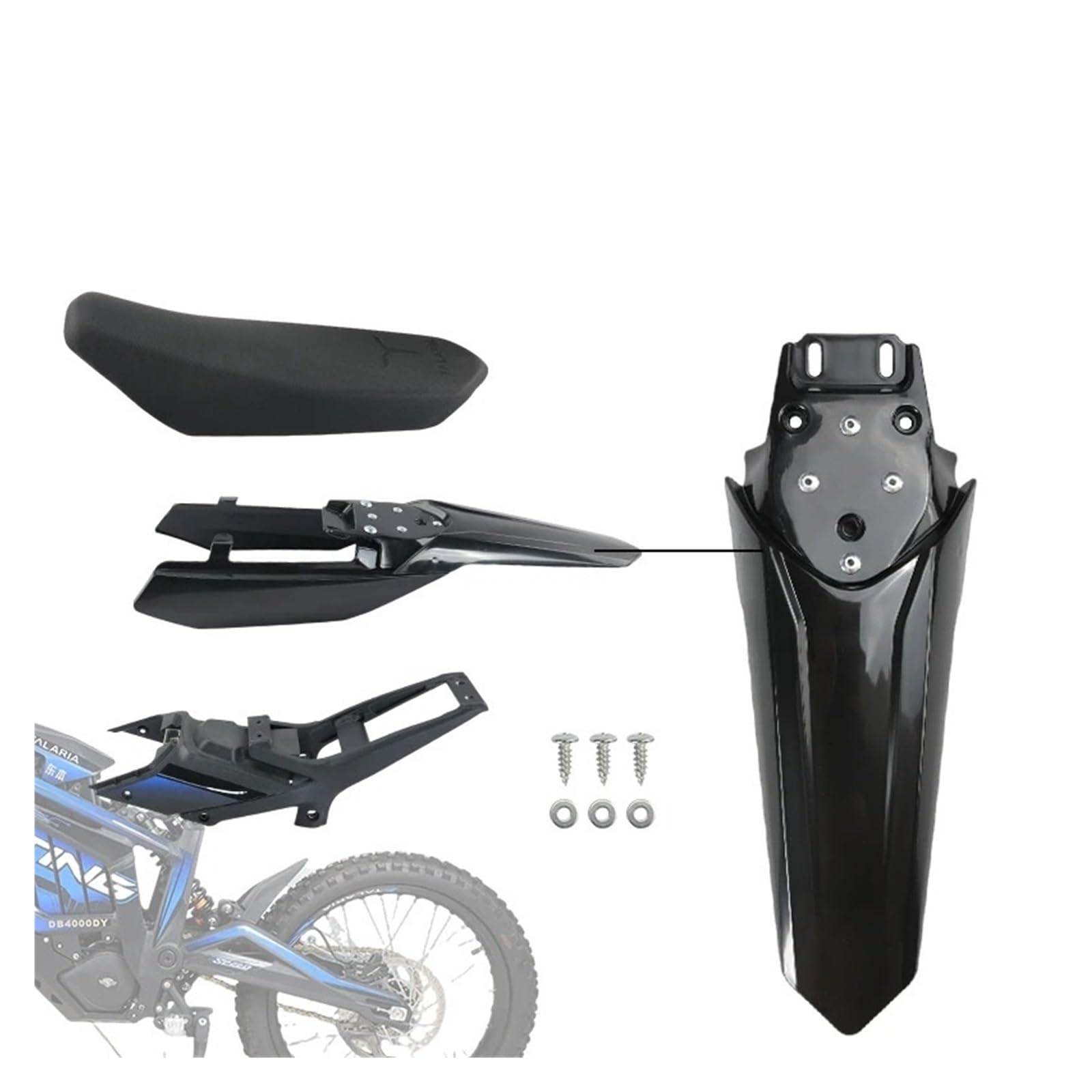 Parafango Motocicletta Per Talaria Sting MX3 MX4 MX5 Paraspruzzi Parafango Protezione Posteriore Paraspruzzi in plastica per parafango posteriore p(Red)