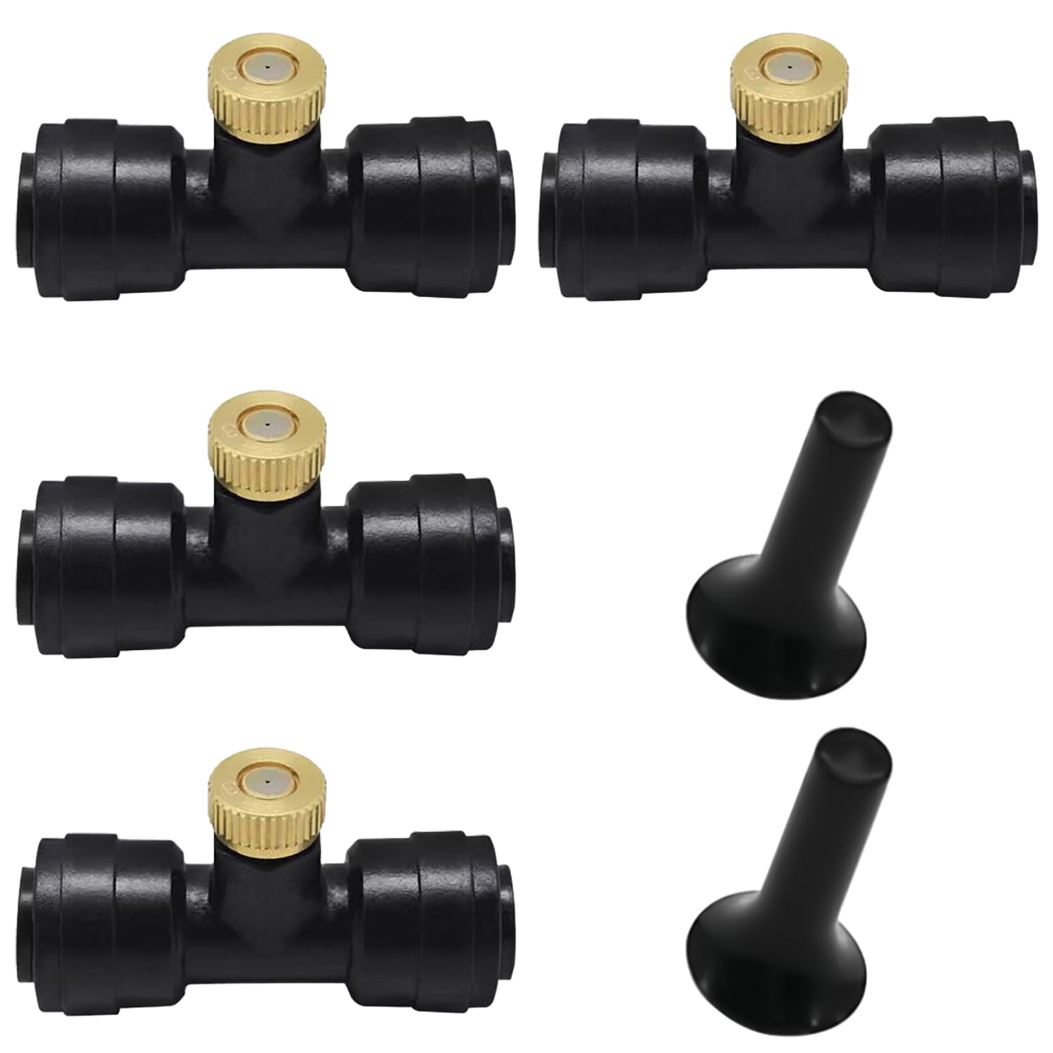 ミストシャワー屋外【6点セット】ミストノズルミスト散水ノズル フラワーガーデニング用品、芝生ガーデニング用灌漑アクセサリー、屋外冷房システムアプリケーション