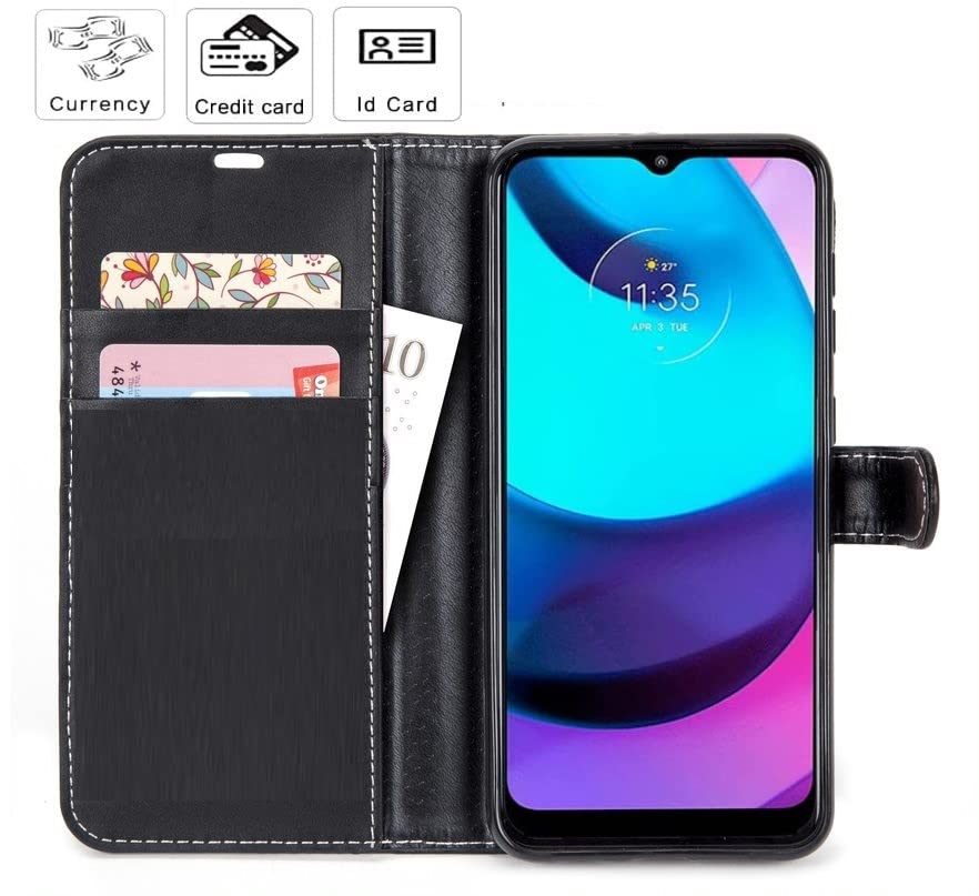 NWNK13 For Motorola Moto E13 Case Leather Wallet Book Flip Folio Stand View Phone Cover with Card Slots Kickstand for Motorola E13 (Rose Gold - Image 4