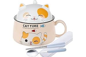 Cat Ramen Bowl - Adorable Feline Design for Noodle Lovers