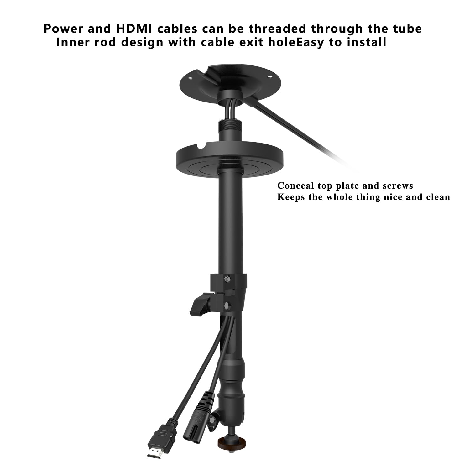 Universal Projector Mount - Extendable & Rotatable For Ceiling & Wall, Fits Mini Projectors (12-18 Inch)