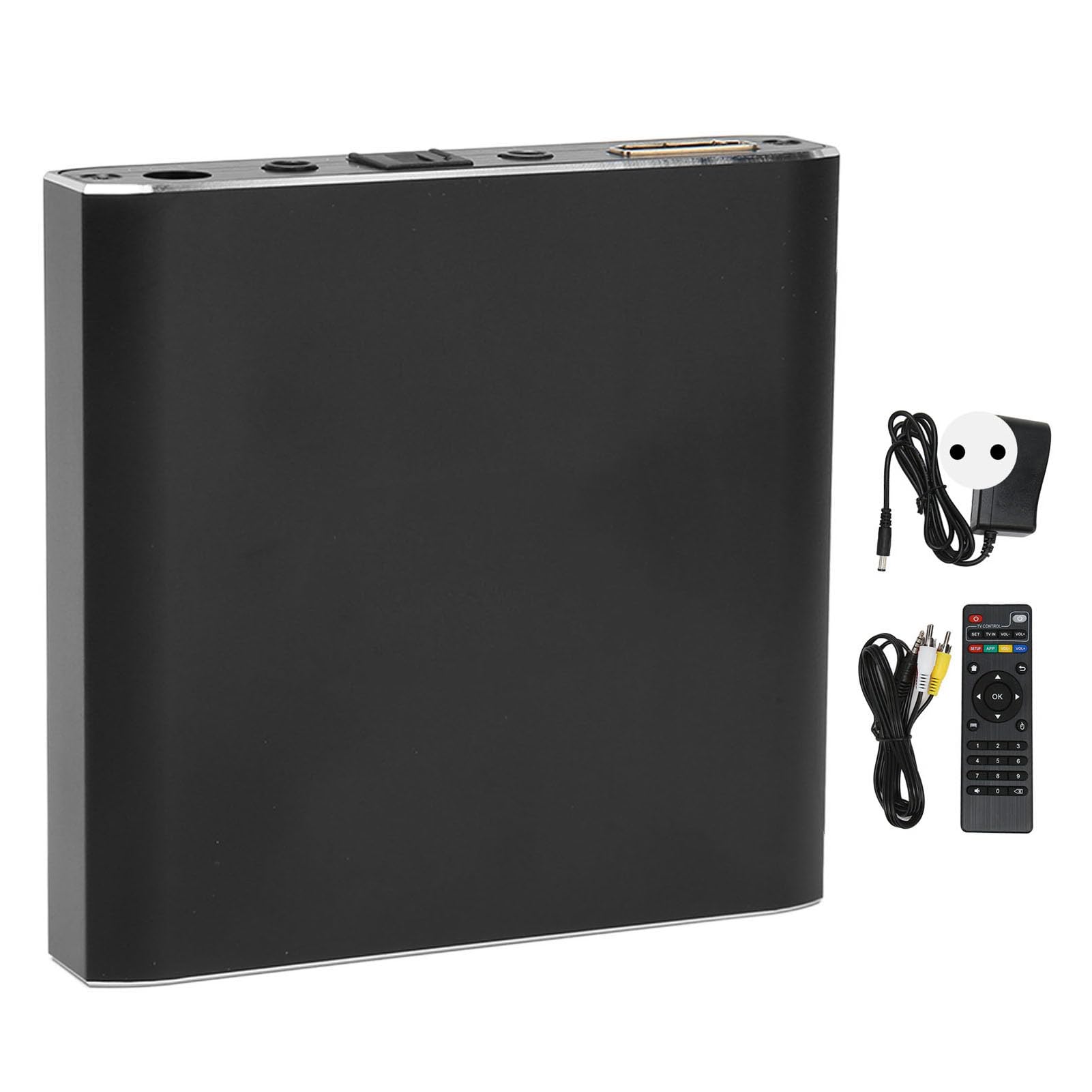 Cryfokt Lecteur Multimédia 4K, Lecteur Numérique UHD Mini avec Lecture Automatique, Résolution 4K for Lecture Vidéo à Domicile et Présentations Professionnelles (Prise UE)