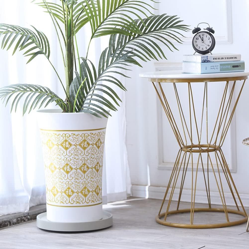 ETRAVEL 2 Pack Plant Caddy with Wheels 27cm Round Metal Potted Trolley Heavy Duty Movable Metal Plant Dolly for Indoor Outdoor Home Garden Tools (Outer D:28.5cm - Image 4