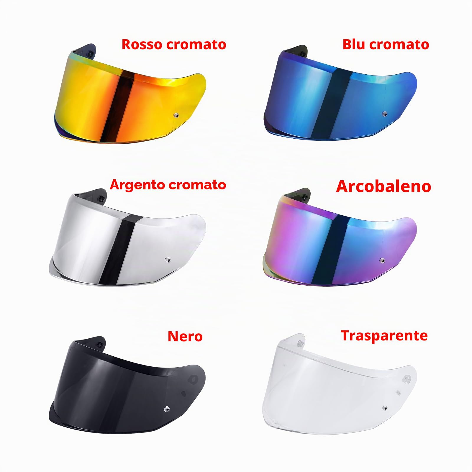 Visiera Casco Moto per FF808,Protezione per Il Vento del Motociclo,Casco Parabrezza Moto Visiera a Lente Integrale per Stream II,Visiera Lente Per Casco (Arcobaleno)