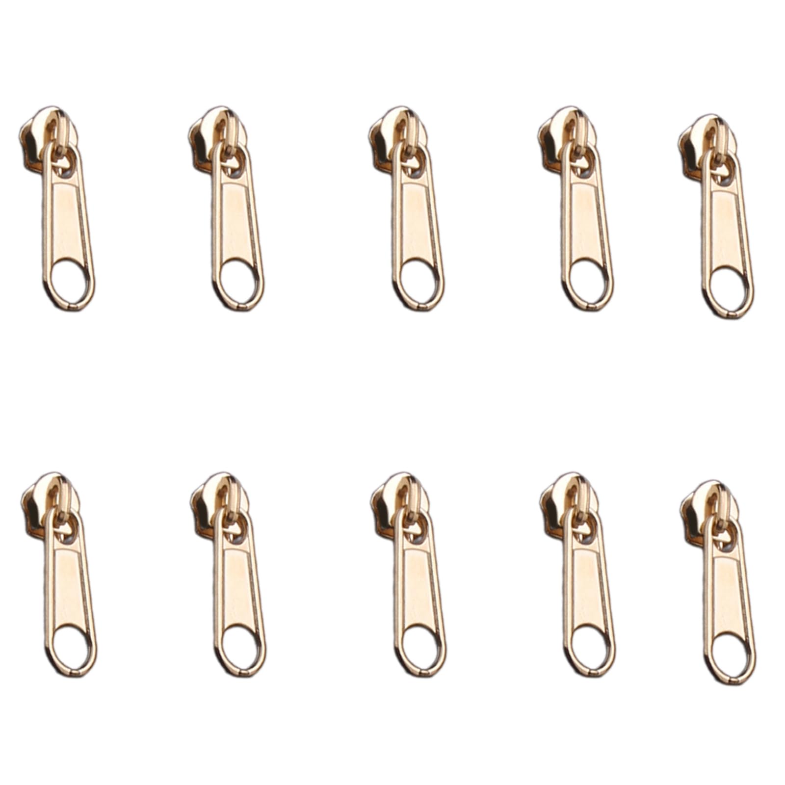 Carotoe D 10 Pcs Single/Double Side Zippers Pullers Zippers Slider 3#5# Zip Repair Set For Jackets Clothes