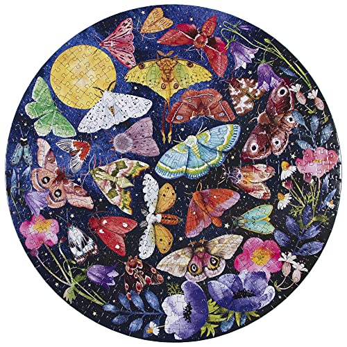 eeBoo 500 Piece Puzzle - Moth Jigsaw Puzzle for Adults, Circular with 23" Diameter Made with Recycled Board & Vegetable-Based Ink by eeBoo - Image 2