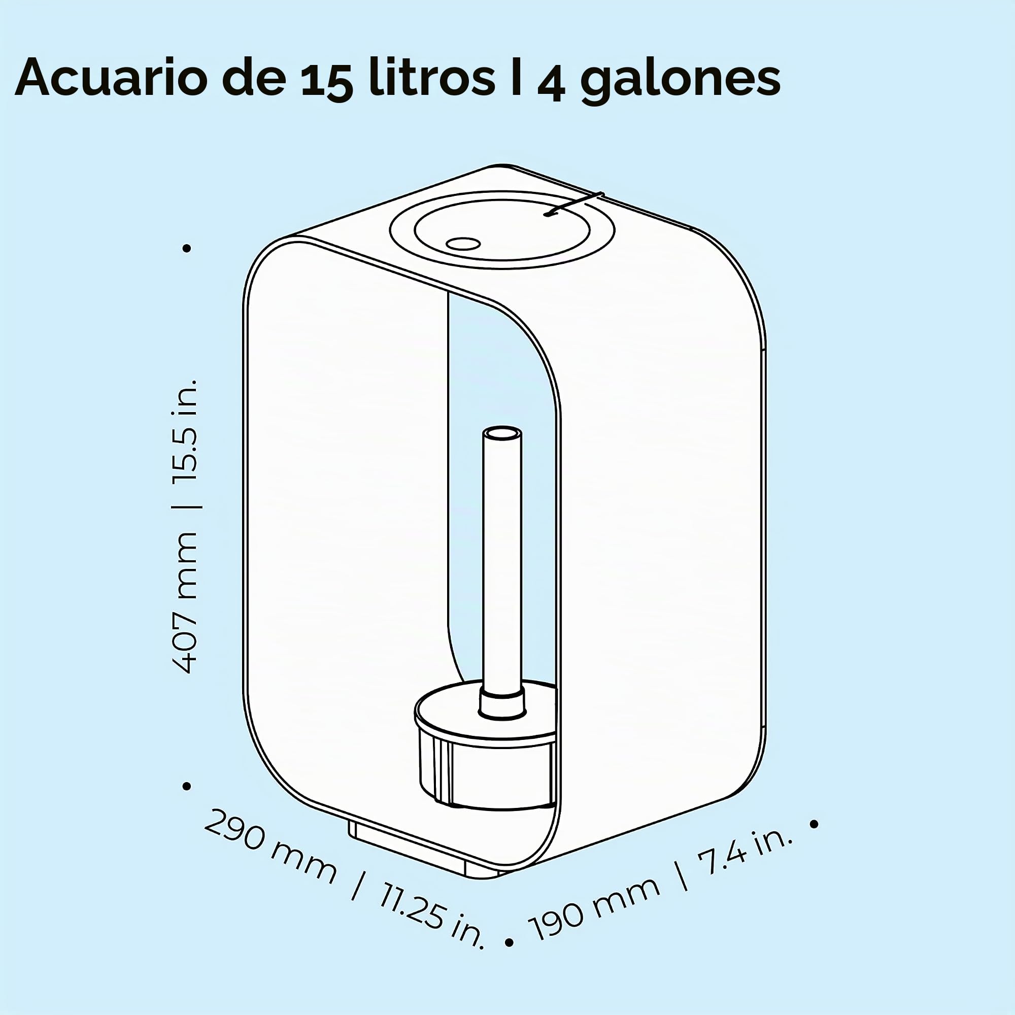 biOrb 72049 LIFE 15 LED blanco - acuario decorativo de 15 litros set completo con sistema de filtración, iluminación LED y sustrato cerámico de robusto cristal acrílico