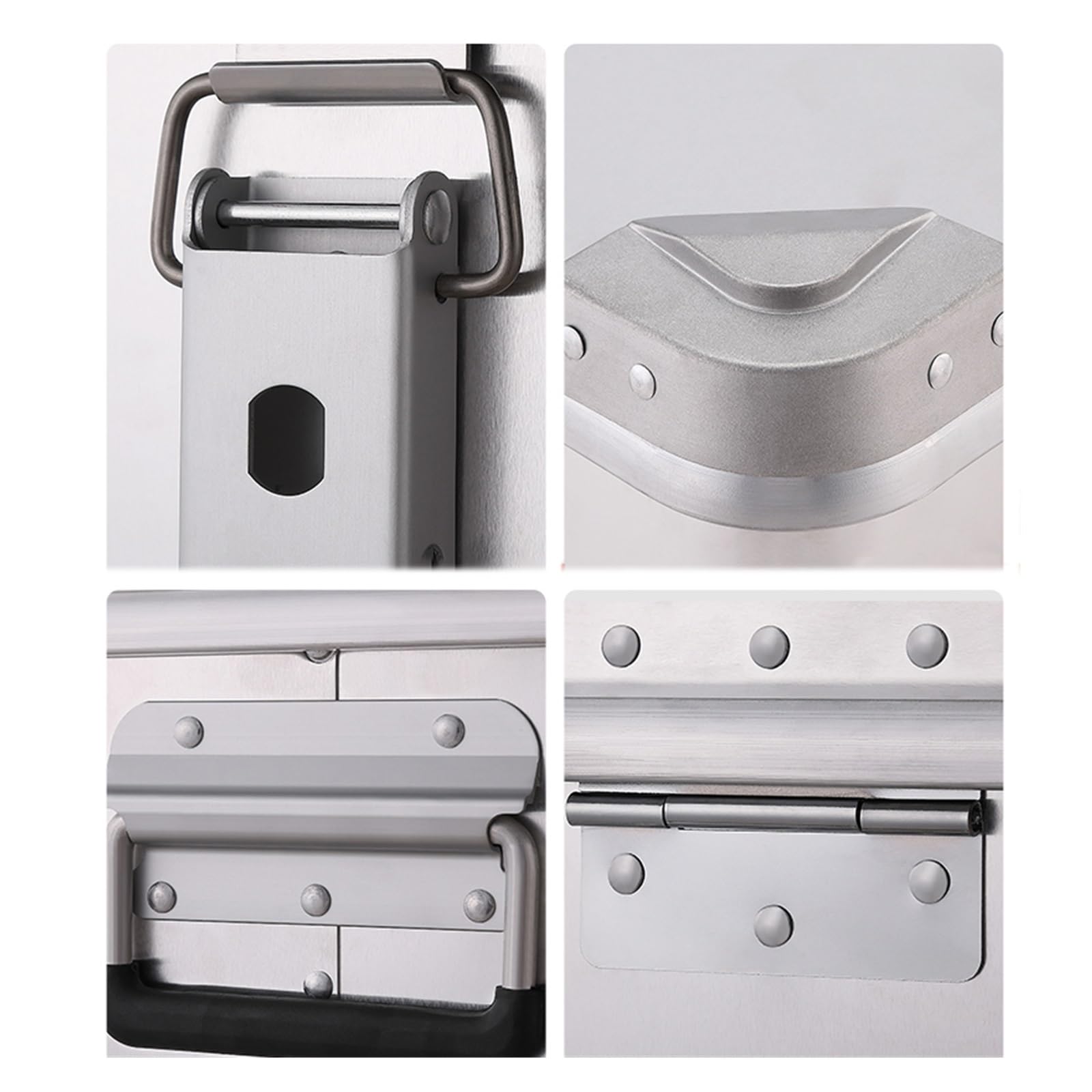 Organizzatore Cassetta portautensili in metallo Scatola portaoggetti in alluminio Portaoggetti portatile professionale(Piccolo)