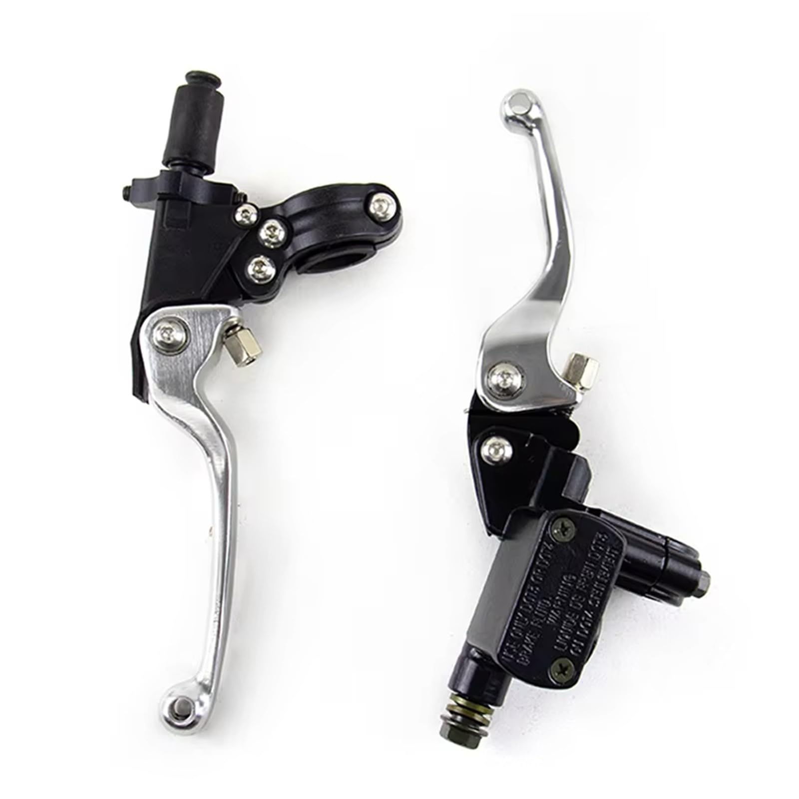 BeiZhengbhD Clutch Lever Handlebar Motorcycle Hydraulic Cylinder Clutch Lever for CRF for YZF XR CQR KLX RMZ Brake Pump Handle Dirtbike CNC Vehicle Handlebars(Silver)
