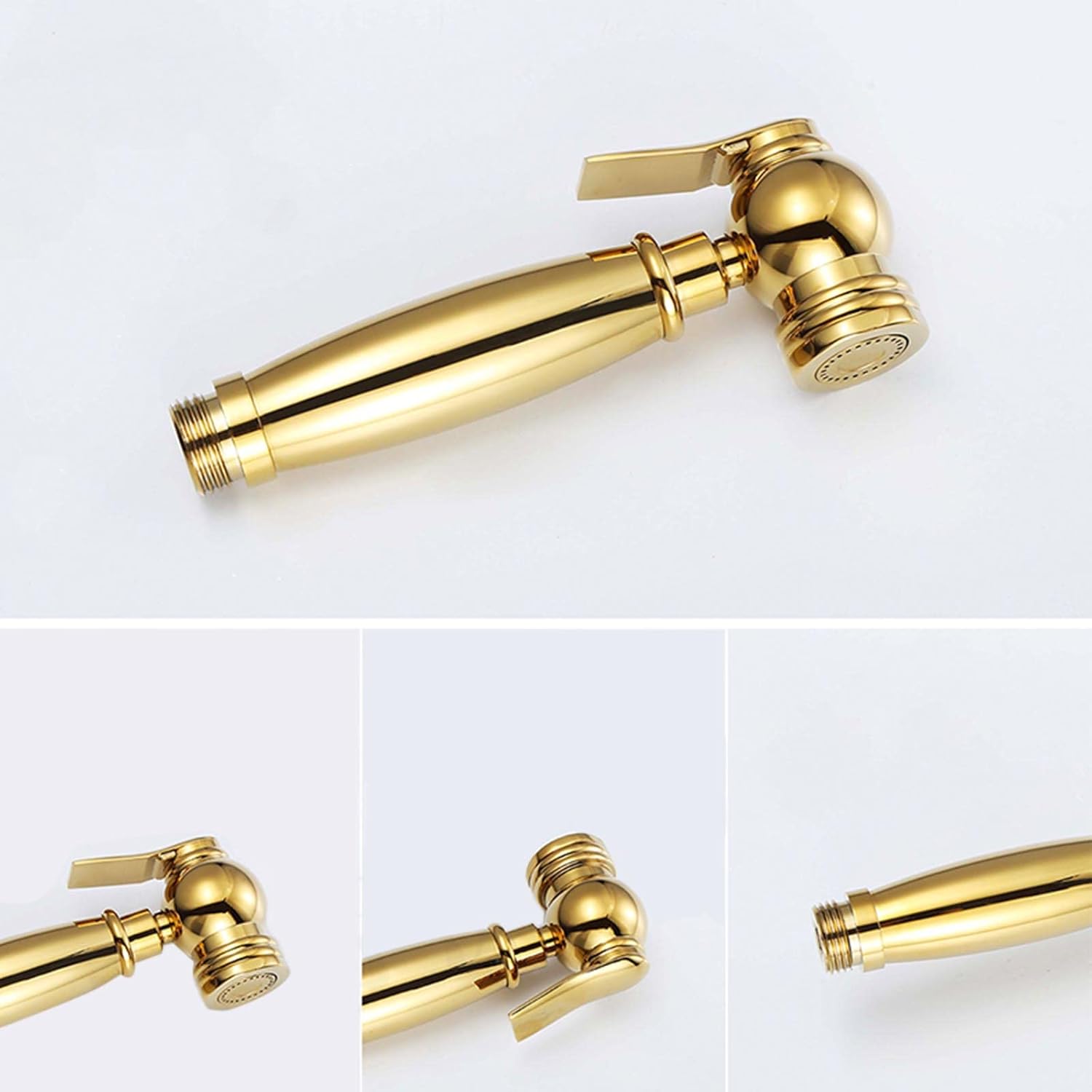 Hand Shower for Toilet Set Bidet Shower Head for Toilet Cloth Diaper Sprayer Kit Gold Brass with Hose Cold Water Toilet Bidet Sprayer Set,B(A)