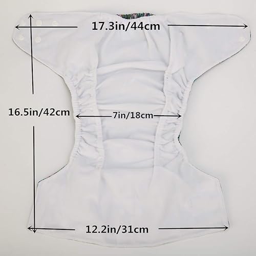 Miniatura 6 de Pañal de tela grande Junior de 2 a 7 años de edad, bolsillo reutilizable para bebés y niños pequeños (animal búho zorro)