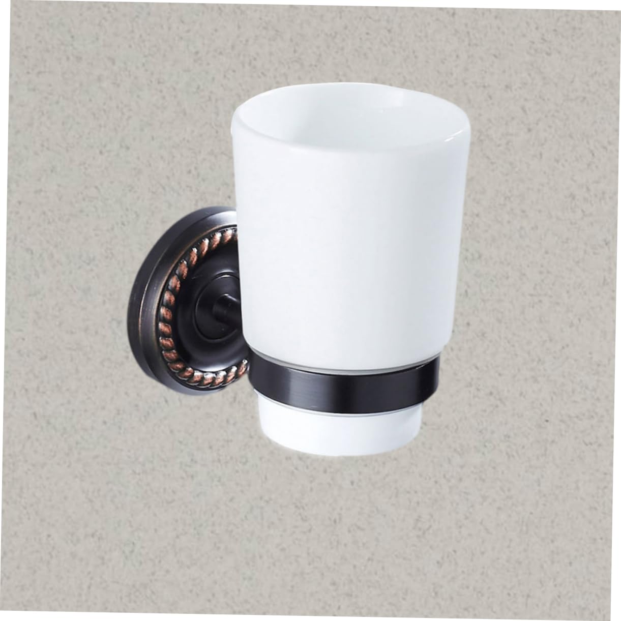 Zerodeko Portavasos de cerámica Taza de Almacenamiento de Pasta de Soporte para Cepillo de de baño Colgador de Tazas montado en la Pared envío Directo