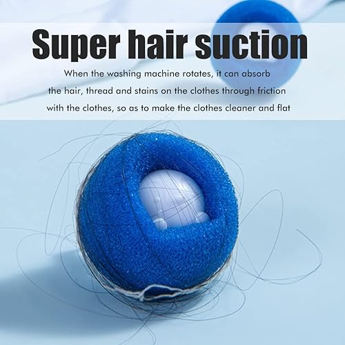 Miniatura 3 de Enfudid Removedor de pelo de mascotas para lavandería, bolas de lavado reutilizables para lavar la secadora, lavar pelos de mascotas, bola