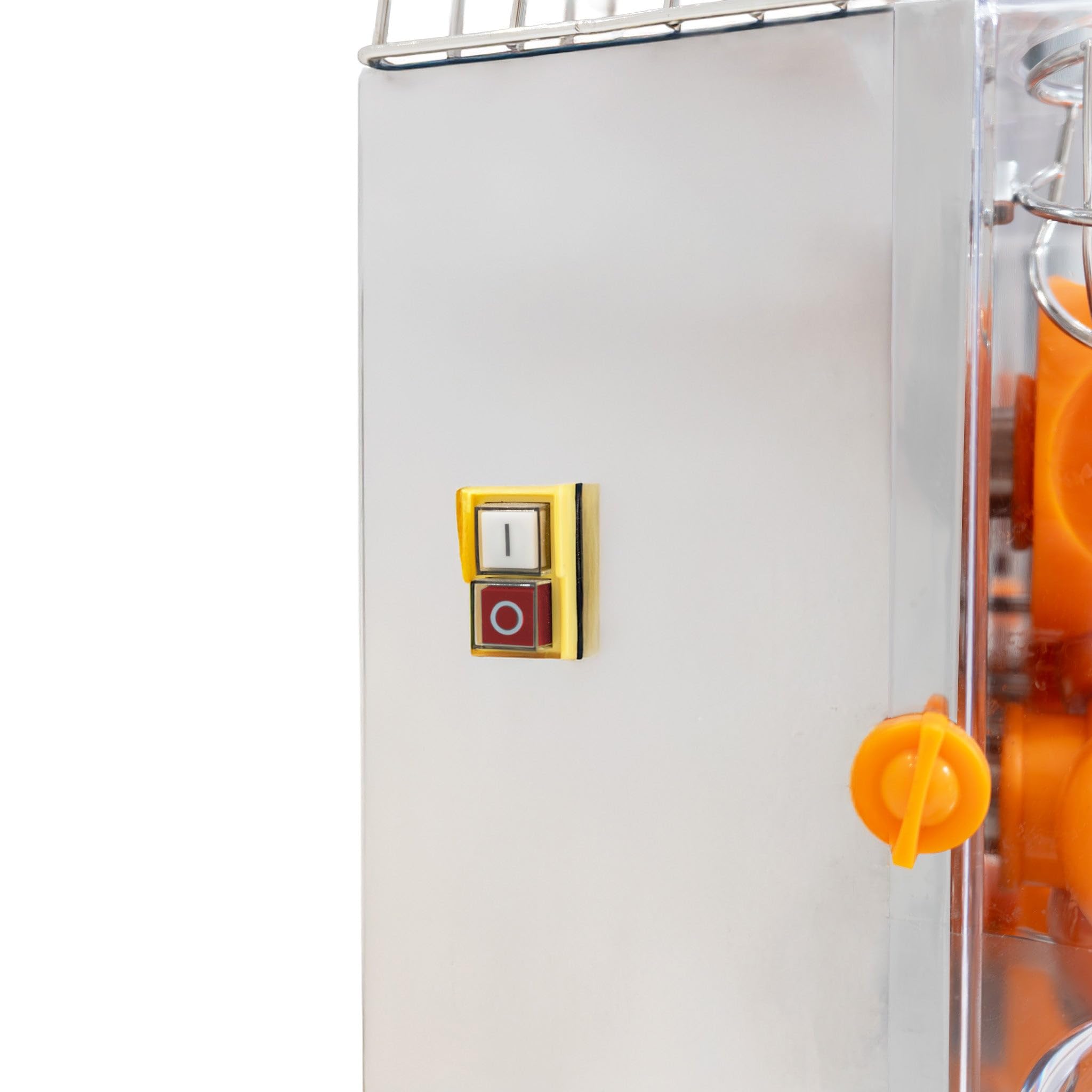 Spremiagrumi Professionale Automatico Elettrico Acciaio Inox 220V 120W Resa 40-50% 22 Arance al Minuto Pressa per Agrumi con Rubinetto Cavo 1,8m Filtri Vasche di Raccolta