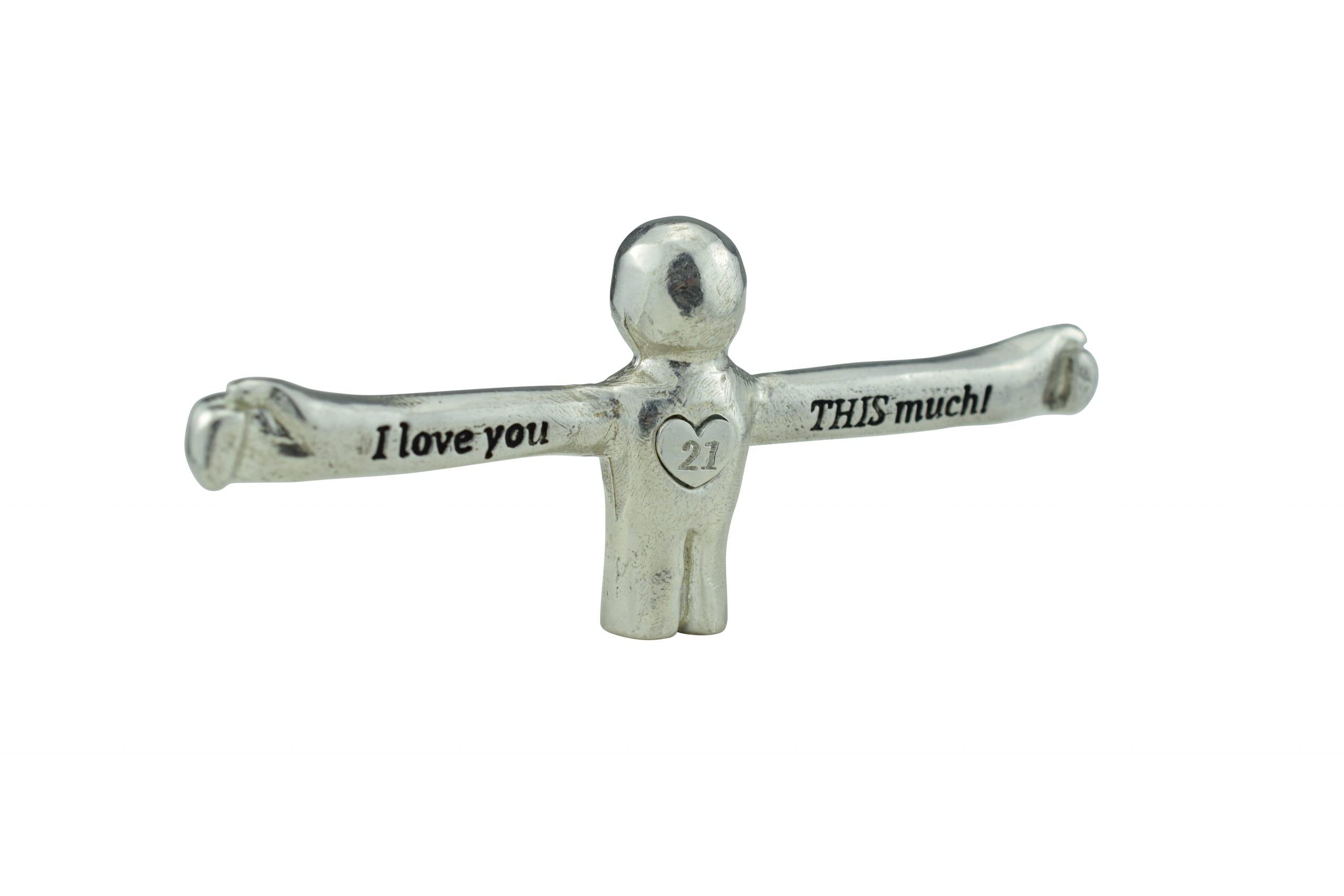 Pirantin I Love You This Much Figure - 21St Anniversary Unique Gift For Husband Or Wife (Ilytm21)