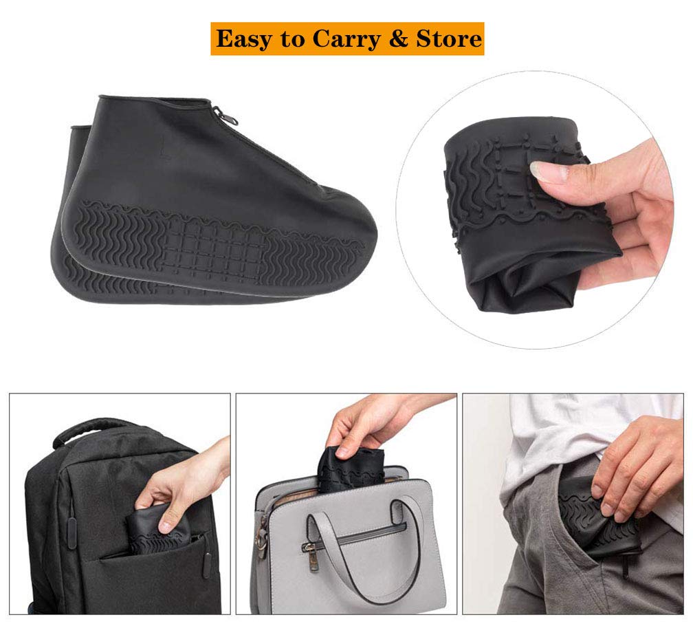 Copriscarpe In Silicone Impermeabili - Riutilizzabili Con Cerniera - Antiscivolo Per Pioggia E Neve - Foto 9