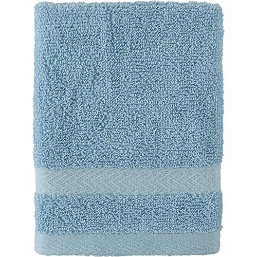 Image of Tommy Hilfiger Modern American Solid Wash Cloth, 13 X 13 Inches, 100% Cotton 574 GSM (Seaglass)