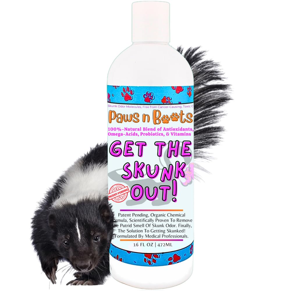 Skunk Odor Remover, #1 Most Effective & Safest Formula Available. Shampoo Guranteed to Get The Skunk Out! 100% Natural, Non-Toxic, Safe to Use on Dogs