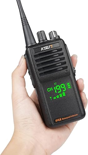 Radio marina VHF bidireccional de mano IP68 Pantalla LED impermeable Canales marinos internacionales 136-174 MHz 8000 mAh Batería KSUN P85