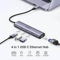 UGREEN USB C Ethernet Adapter 3 USB Porttal - Hálózati Adapter iPhone 15, Galaxy S24, MacBook, iPad Pro, Surface és Steam Deck Eszközökhöz 2