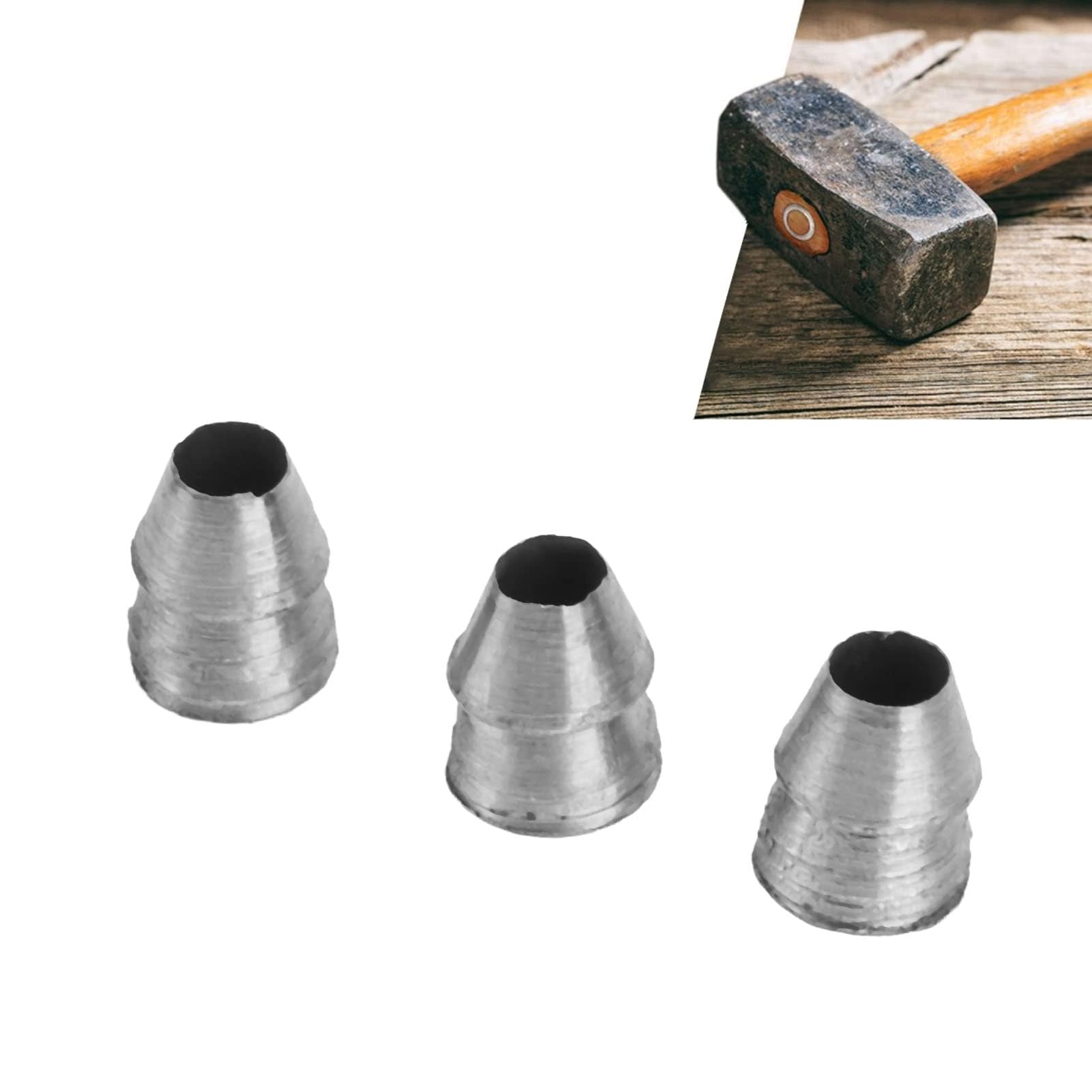 20 Piezas Cuñas de Mango Redondo de Acero para Martillo Hacha y Herramientas de Carpintería Diámetro 10 mm (Diámetro 10 mm / 0,39 pulg.)
