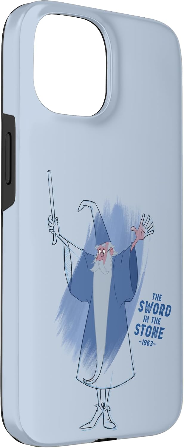 Disney Ink and Paint Merlin from The Sword in the Stone 1963 Case for iPhone 15