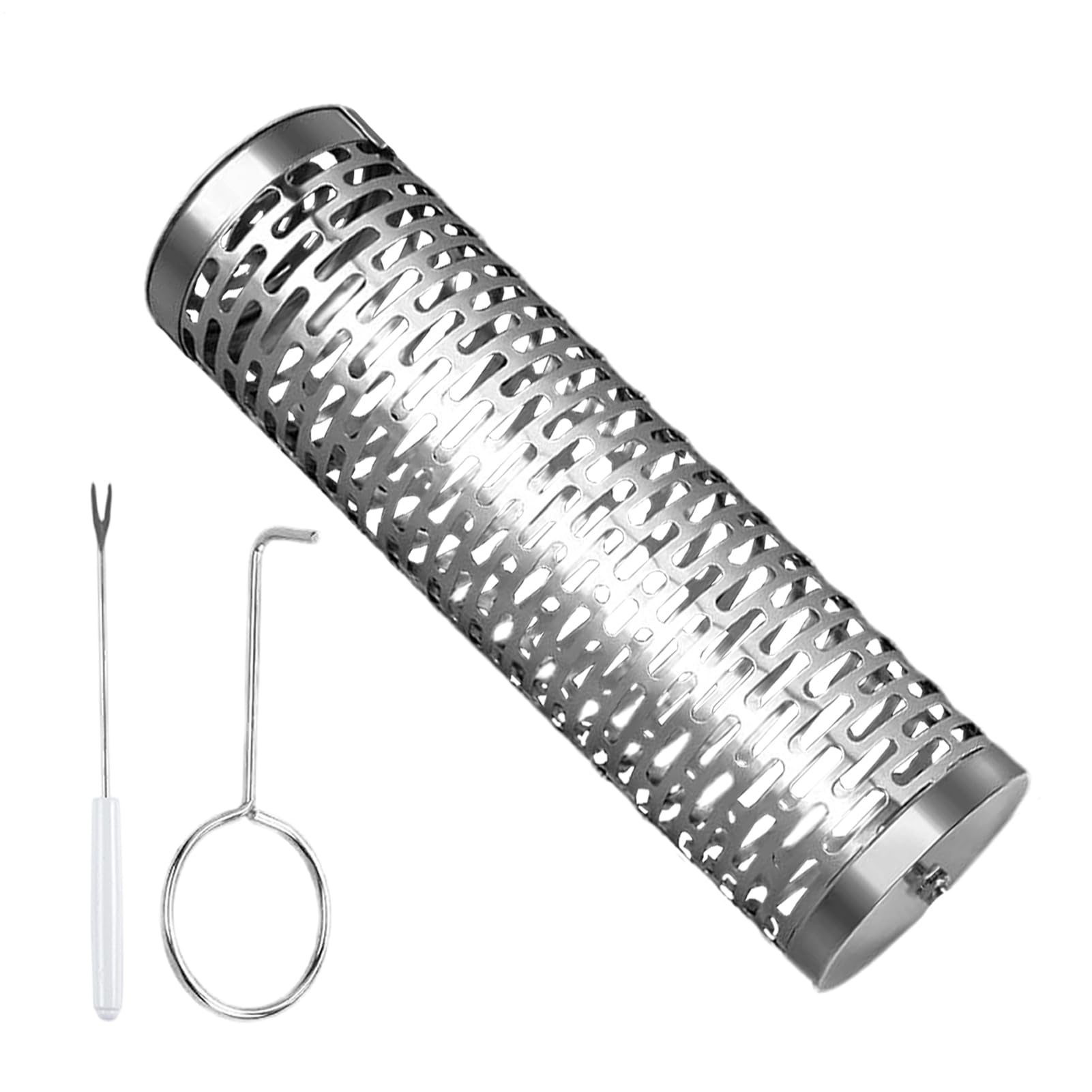 Cesta de asador rodante de acero inoxidable para verduras en barbacoa y camping exterior 1