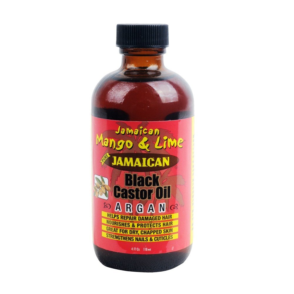 Jamaican Mango & Lime Black Castor Oil - Argan, Organic, 118 ml (Pack of 1)