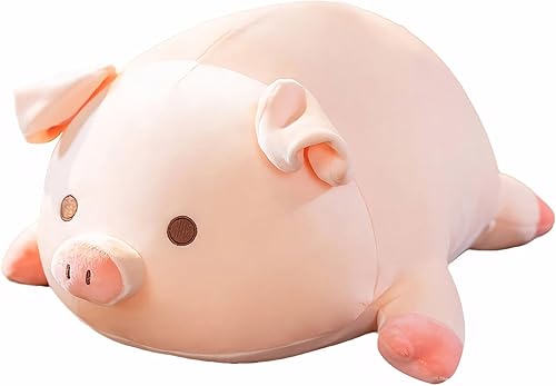CHDGIOHA Lindas almohadas de peluche de cerdo kawaii para abrazar, suaves juguetes de peluche de cerdo, regalos de cumpleaños para niñas y novias