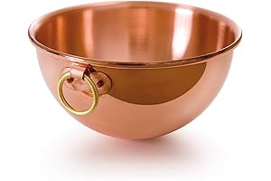 Mauviel M'Passion 5-Quart Unlined Copper Bowl With Egg Beating Ring