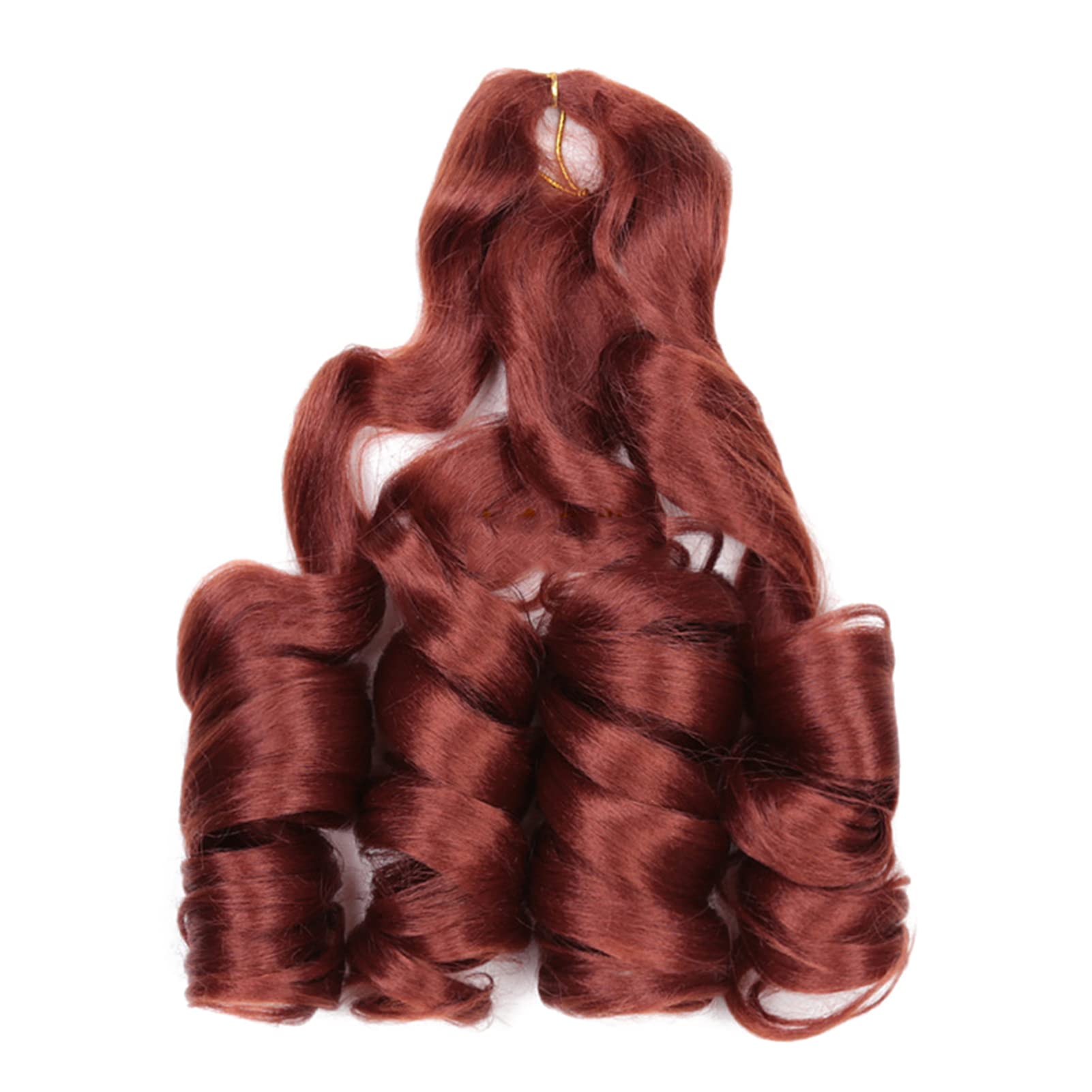 CLKE 20inch Loose Wavy Braiding Hair Twist 5pcs Synthetic French Curl Hair Extensions Curly Ends Pre Stretched Braiding Hair for Crochet Braids Hair-350#