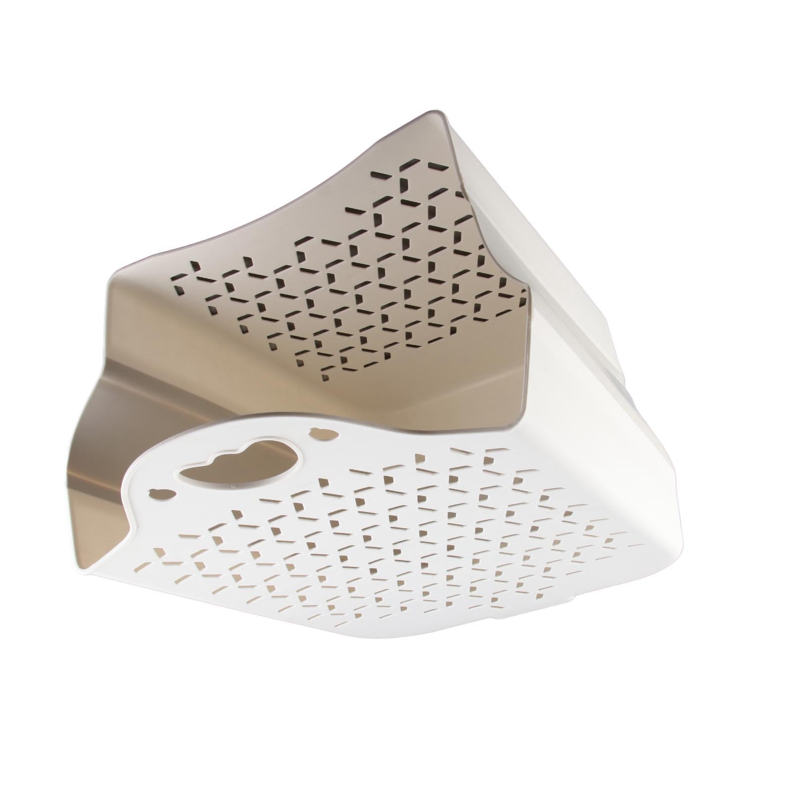 SEAFRONT PP Pieghevole Cesto per Biancheria, Montaggio a Parete (XL White)