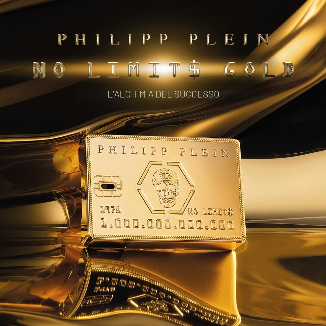 Philipp Plein No Limits Gold Eau de Parfum 90 ml Woody Ambery Uomo