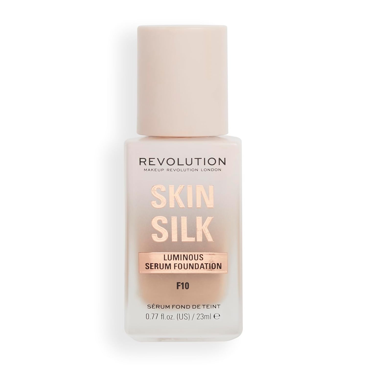 Revolution Beauty London, Skin Silk Serum Foundation, Light to Medium Coverage, Lightweight & Radiant Finish, Contains Hyaluronic Acid, F10 Medium Skin Tones, 0.77 fl oz - Image 2
