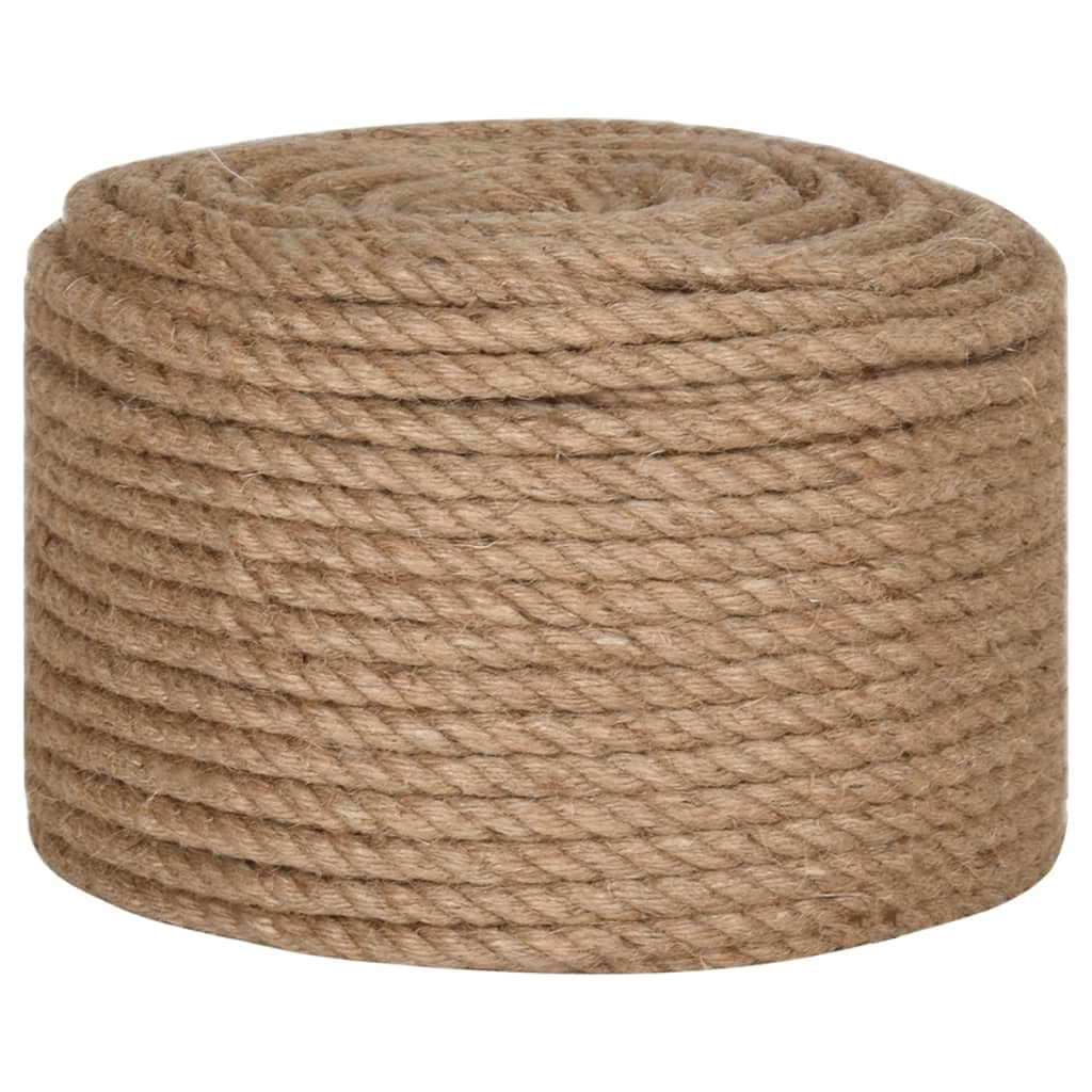 Vidaxl Natural Versatile 100% Jute Rope - 12 Mm Thickness, 250 M Length - Ideal For Agriculture, Shipping And Home Decor