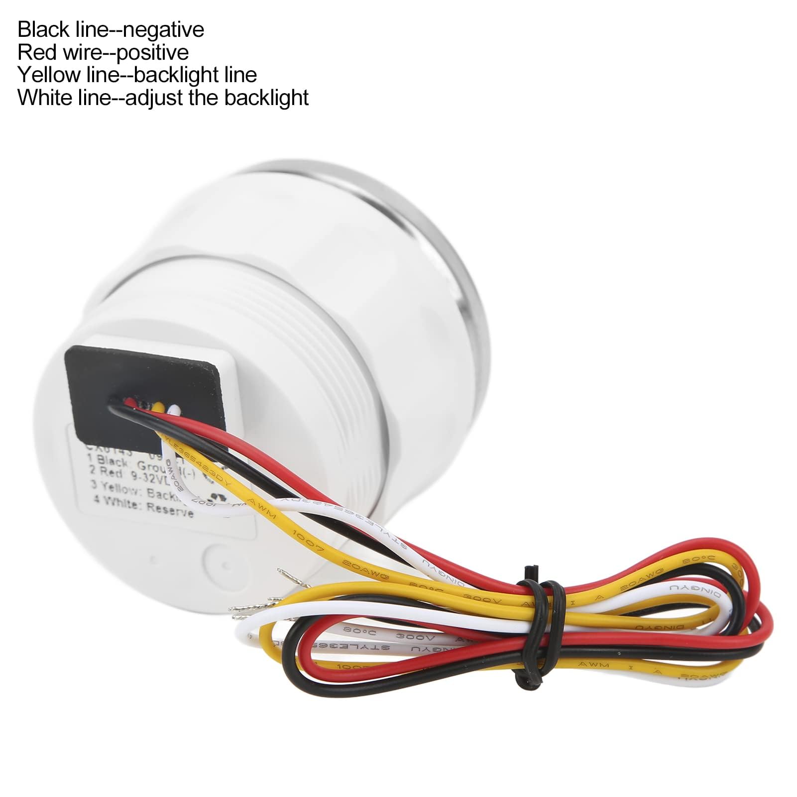 Voltmètre de Bateau, Jauge de Tension Marine 52mm 8-16V Pointeur 7 Couleurs Rétro-éclairage IP67 Voltmètre étanche pour Bateau RV Voiture 9-32V(le noir)